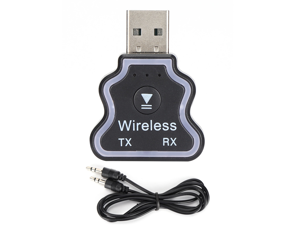 Adaptador Bluetooth 5.0 CHABERLU com Luz Ambiente e Usb, Transmissor e Receptor de Áudio
