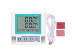 Registrador de dados de temperatura e umidade USB com tela LCD, sensor DC 5V S/MARCA