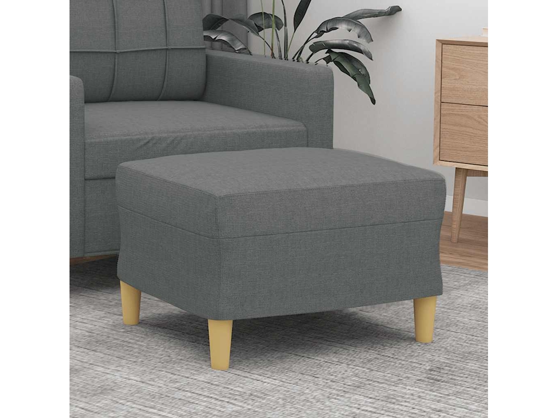Vidaxl Apoio De Pés 60x50x41 Cm Tecido Cinzento-escuro