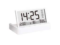 Relógio Despertador Criativo Simples Branco, Plegável, Display De Data/temperatura, Relógio De Mesa Eletrônico Sfushos