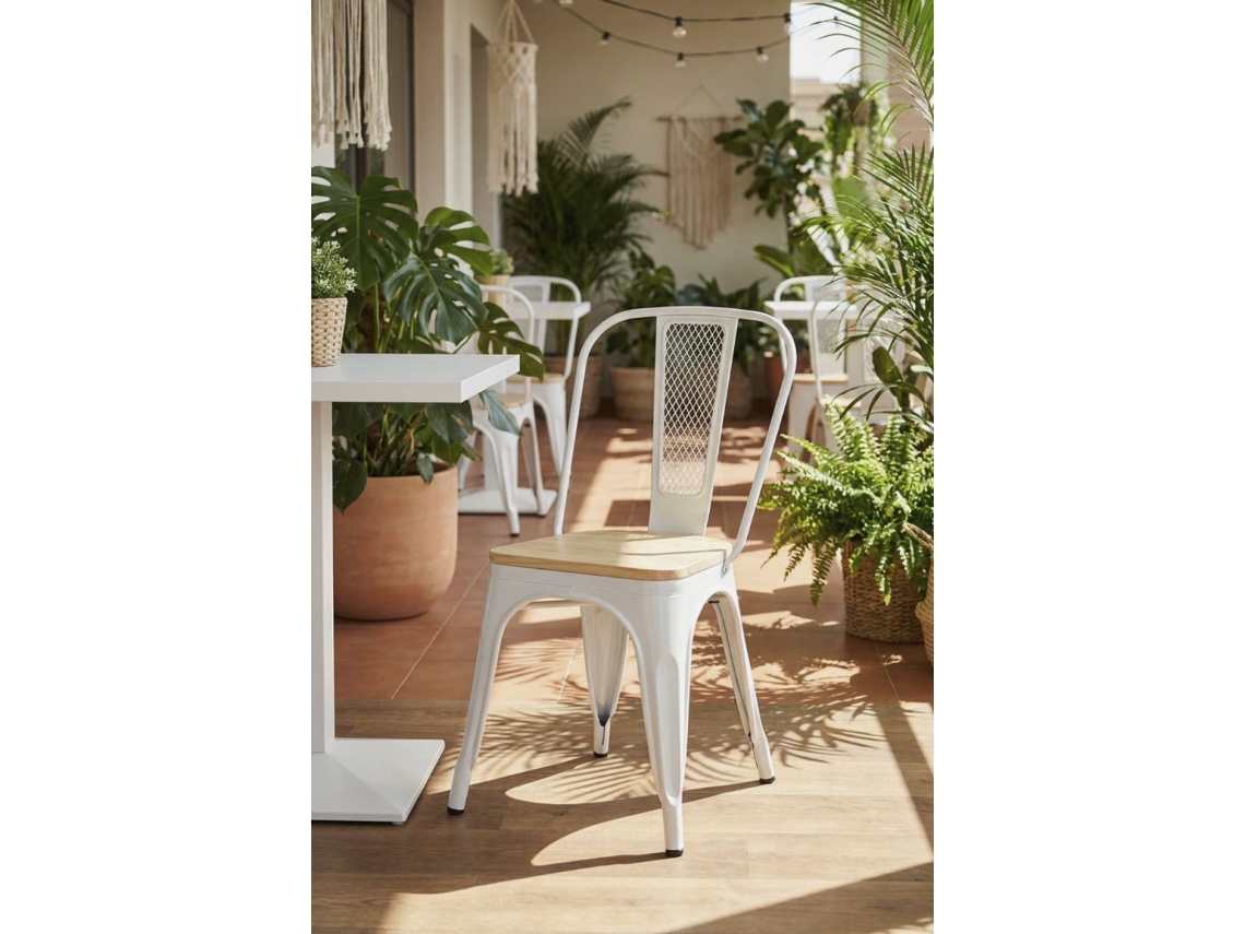 Cadeira Valix Madeira Natural - Branco