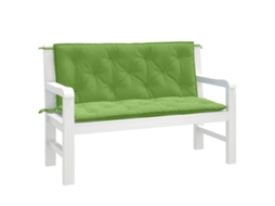 Vidaxl Almofadões Banco Jardim 2pcs 120x50x7 Cm Mesclado Tecido Verde