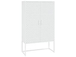 Aparador Alto 80x35x135 Cm Aço Branco MAISON EXCLUSIVE