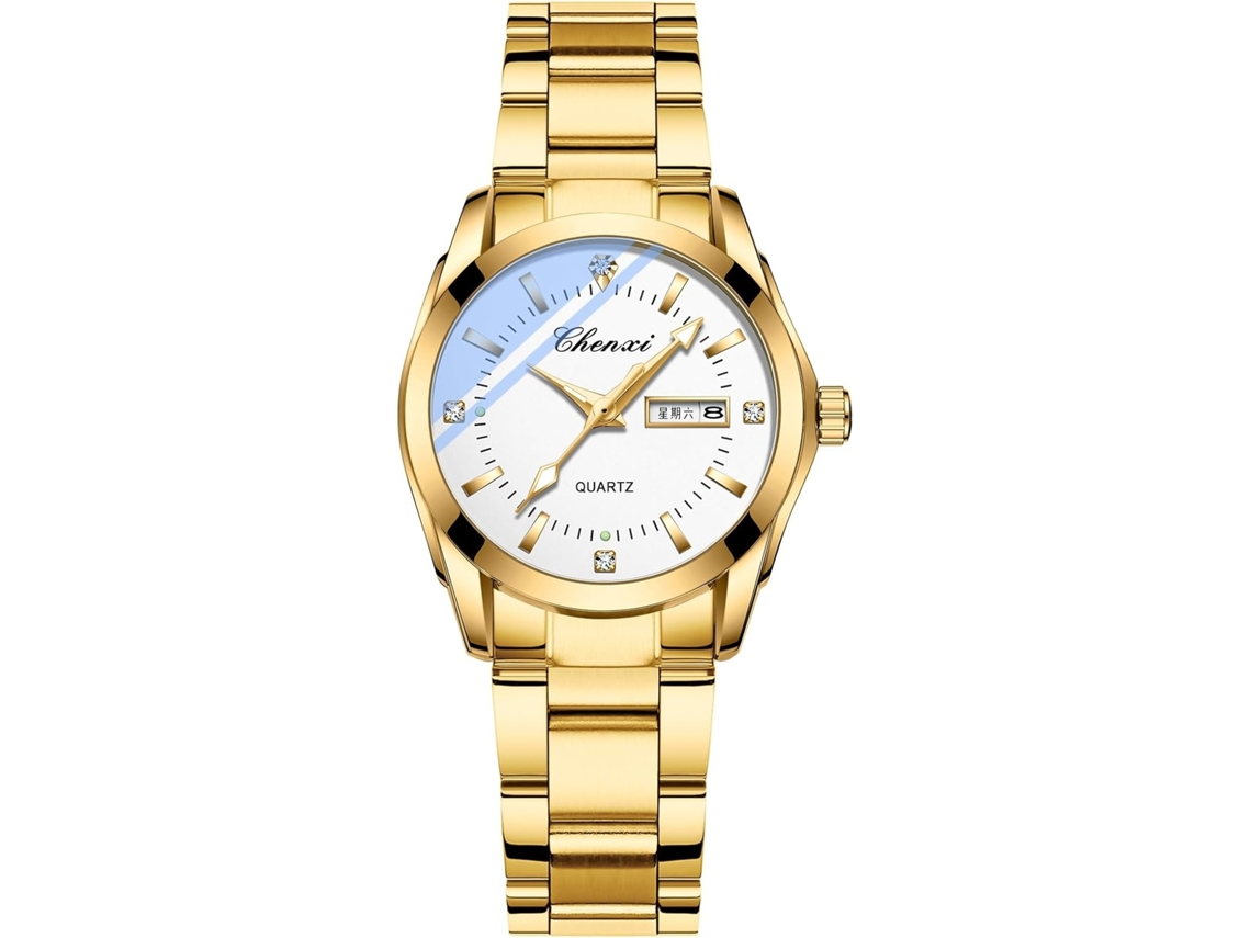 Lurelia Relógio Feminino, Movimento De Quartzo, Analógico, Aço Inoxidável, Vidro Mineral, Resistente À Água, Preto