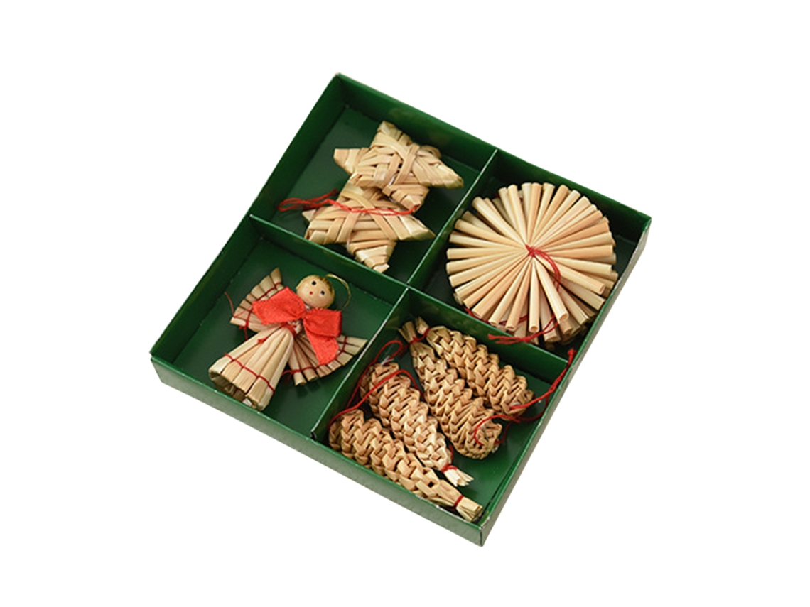 Produtos Artesanais De Palha De Trigo Design Natural Multicompartimento
