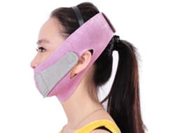 Máscara Facial De Neoprene Fina E Elástica Com Efeito Lifting E Faixa De Cabeça Para Firmar O Queixo.