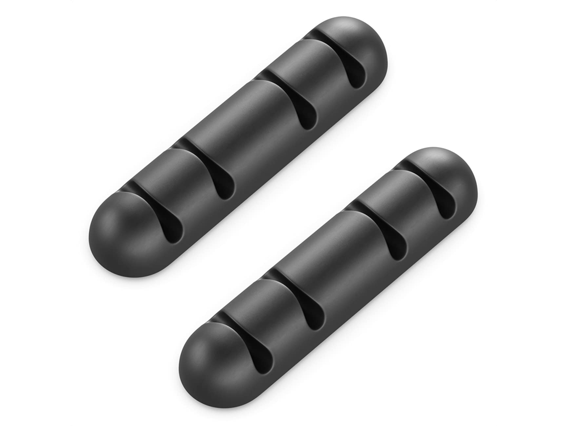 (preto) 2x Suporte Para Cabos, Presilhas Cada Uma 4 Organização De Cabos-aquaforge