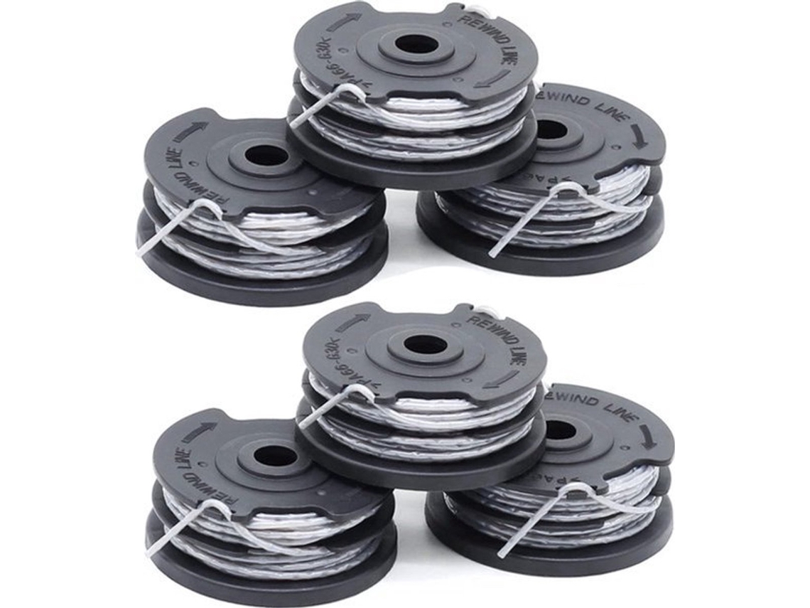 Kit com 6 Carretéis de Fio para Aparador de Grama AQUAFORGE, compatível com Bosch F016800351 (comprimento Art24 Art30 36