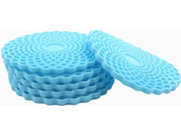 Conjunto de 6 porta copos azuis antiderrapantes AQUAFORGE