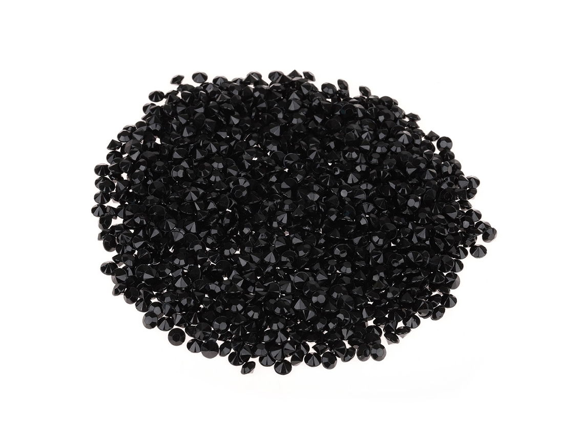 Laxiscreed Confetti De Casamento Transparente Preto Com 1000 Diamantes Decorativos Festivos