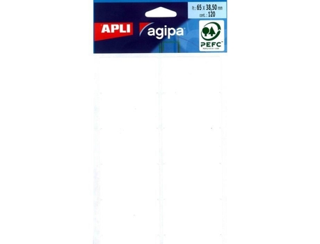Etiquetas - Agipa - 120 Etiquetas Brancas - 65 X 38,5 Mm - Ideal Para Organização - Fácil De Usar