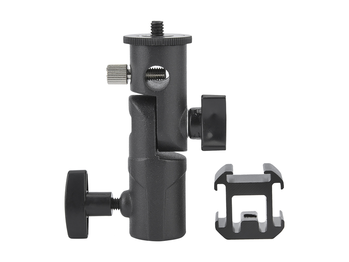 Swivel Tri Hot Shoe Mount Adapter Flash Light Stand Holder Bracket e Mount Support LAXISCREED