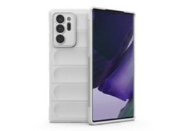 Capa Halinuia Para Samsung Galaxy Note20 Ultra Magic Shield Tpu Flannel Branca (proteção Integral, Interior Em Flanela)