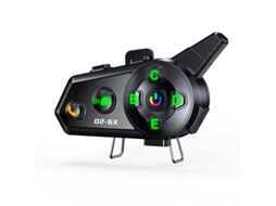 Walkie Talkie para Capacete JYTGALX, alcance 1000m, 4 pessoas (preto)