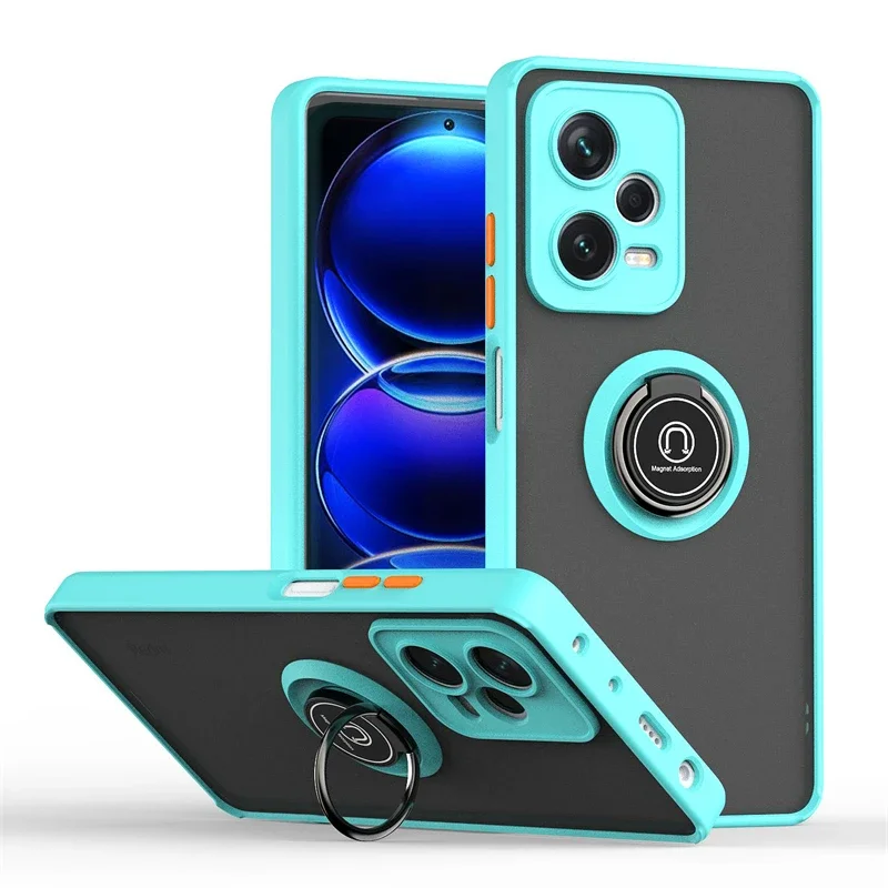 (sky Blue, Redmi Note 13) Caso De Telefone, Suporte De Anel De Sucção Magnética, Antiderrapante, Anti-queda