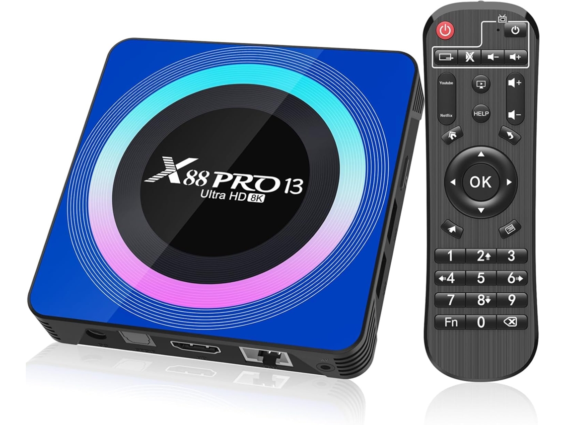 Android Tv Box, X88 Pro Android 13.0 Tv Box Com 4 Gb De Ram, 32 Gb De Rom, Suporte Rk3528 Quad-core (preto)