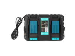 Carregador de bateria duplo com interface USB DC18rd para Makita BL1830 BL1430 14,4-18V Plugue Reino Unido 220-230V