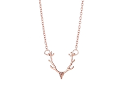 Laxiscreed Colar Com Pendente De Elixir De Veado Rosa Dourado Para Looks Elegantes