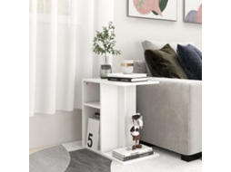 Vidaxl Mesa De Apoio 50x30x50 Cm Contraplacado Branco