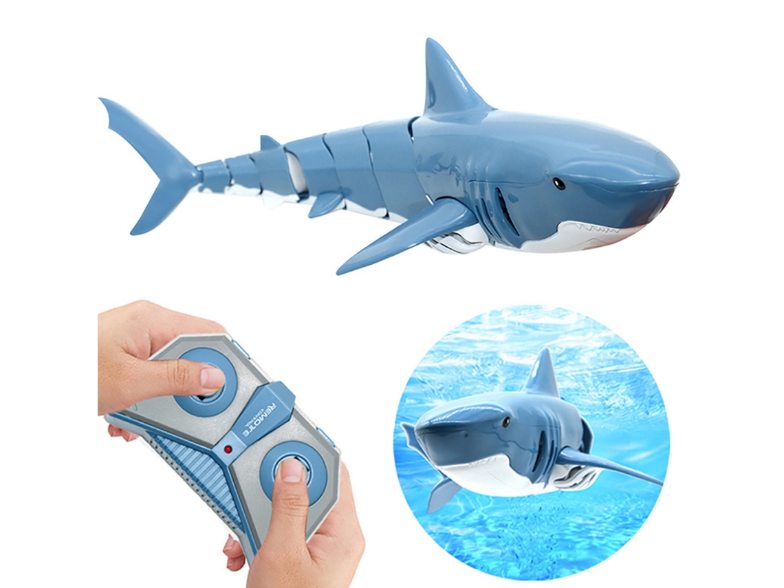 Barco de corrida RC WalshLXq Tubarão Flutuante com Controle Remoto Elétrico 2.4g - Brinquedo de brincadeira