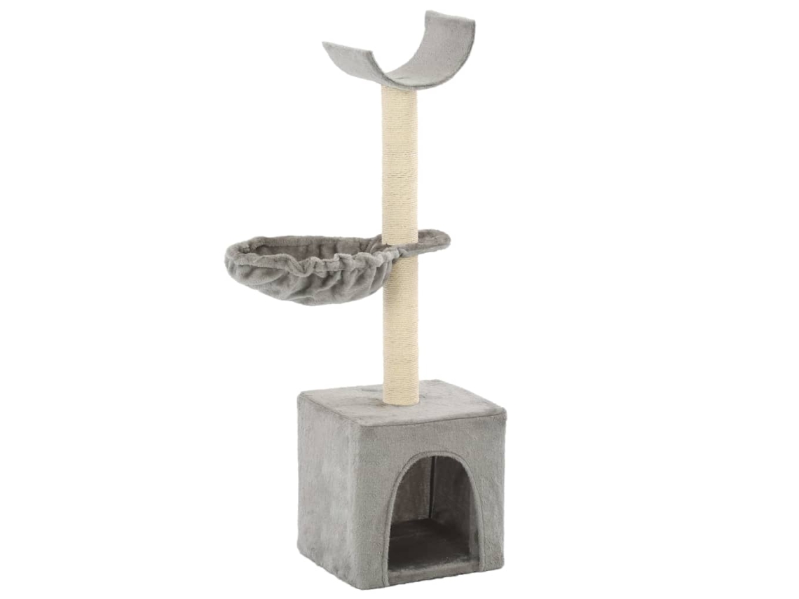 Vidaxl Árvore C/ Postes Arranhadores Sisal 105 Cm Cinzento