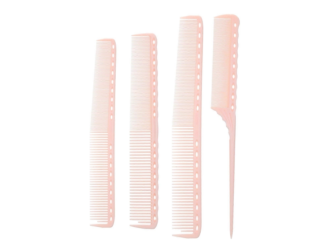 Conjunto De 4 Pentes Profissionais De Fibra De Carbono Para Cabeleireiro Com Dentes Finos E Largos Para Salão Ou Hotel. Loja Jinyubo