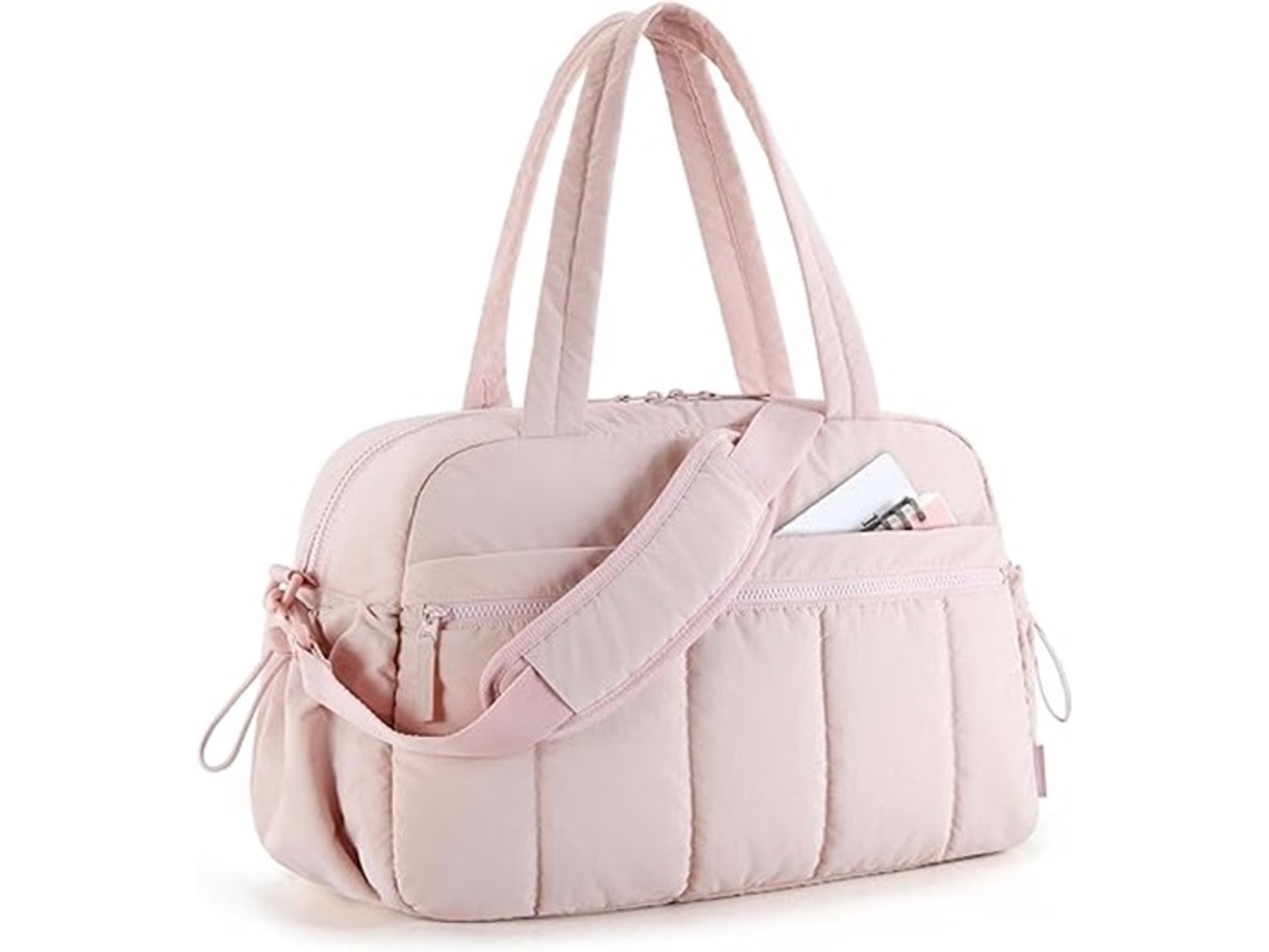 Bolsa de Ginástica de Viagem com Compartimento Impermeável, Rosa 40x20x28cm AQUAFORGE