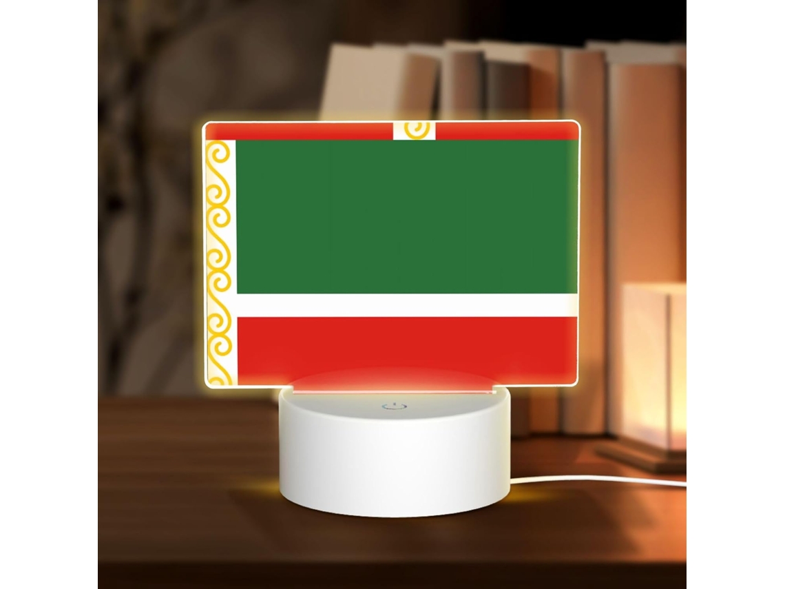 Luminária Noturna Retangular De Led Com Cabo Usb E Design Da Bandeira