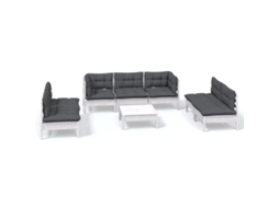 Garden Lounge Set, Garden Lounge Sets Vidaxl Branco Madeira De Pinho (n/a)