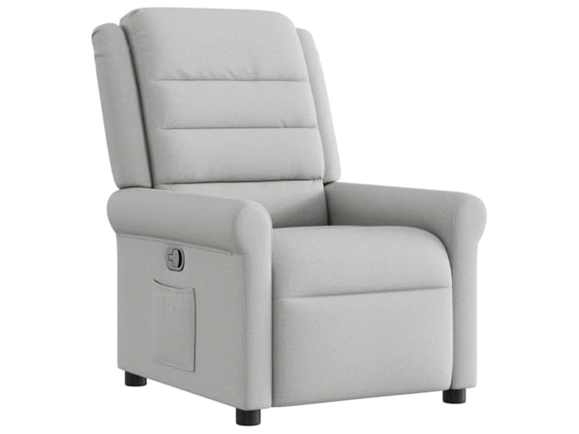 Recliner Chair, Recliner Chairs Vidaxl Cinzeto Tecido
