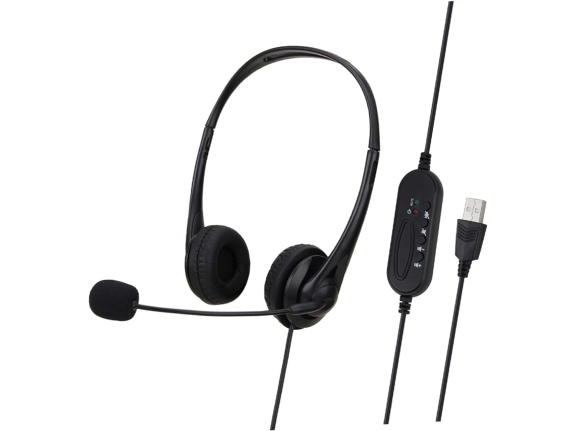 Fone De Ouvido Bestonzon Para Call Center, Estéreo Com Fio, Com Microfone, Cancelamento De Ruído Cvc 6 0, Controle De