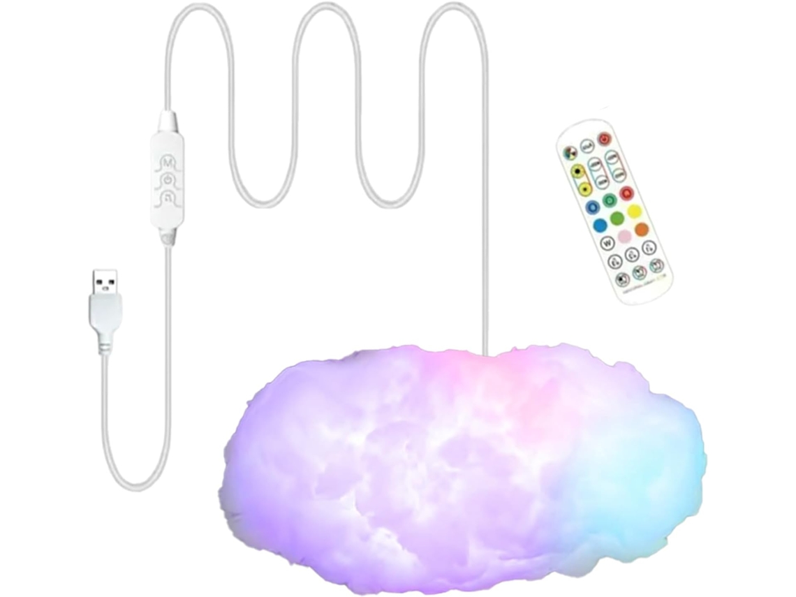 Luminária De Teto 3d Genérica, Luz Led Multicolorida Com Controle Remoto E Sincronização De Música.