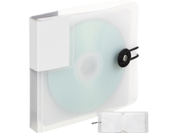 Estojo Para 12 Cds/dvds Em Pp Branco E Tecido Não Tecido.