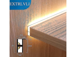 Painel De Prateleira De Armário Com Fita Led Embutida 18mm Luz De Borda 12v Invisível Para Gaveta Estante 90 Cm Branco Quente (3000k)