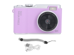 Digital Camera 48mp 1080p 2.4 Inch Screen 16x Zoom Prevent Shaking Portable Compact Selfie Camera For Travel Purple LAXISCREED