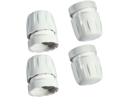 Conjunto De 4 Tampas Plásticas Para Regulador Distribuição Água Com Rosca M30 X 1, 5 Para Coletor De Aquecimento Piso