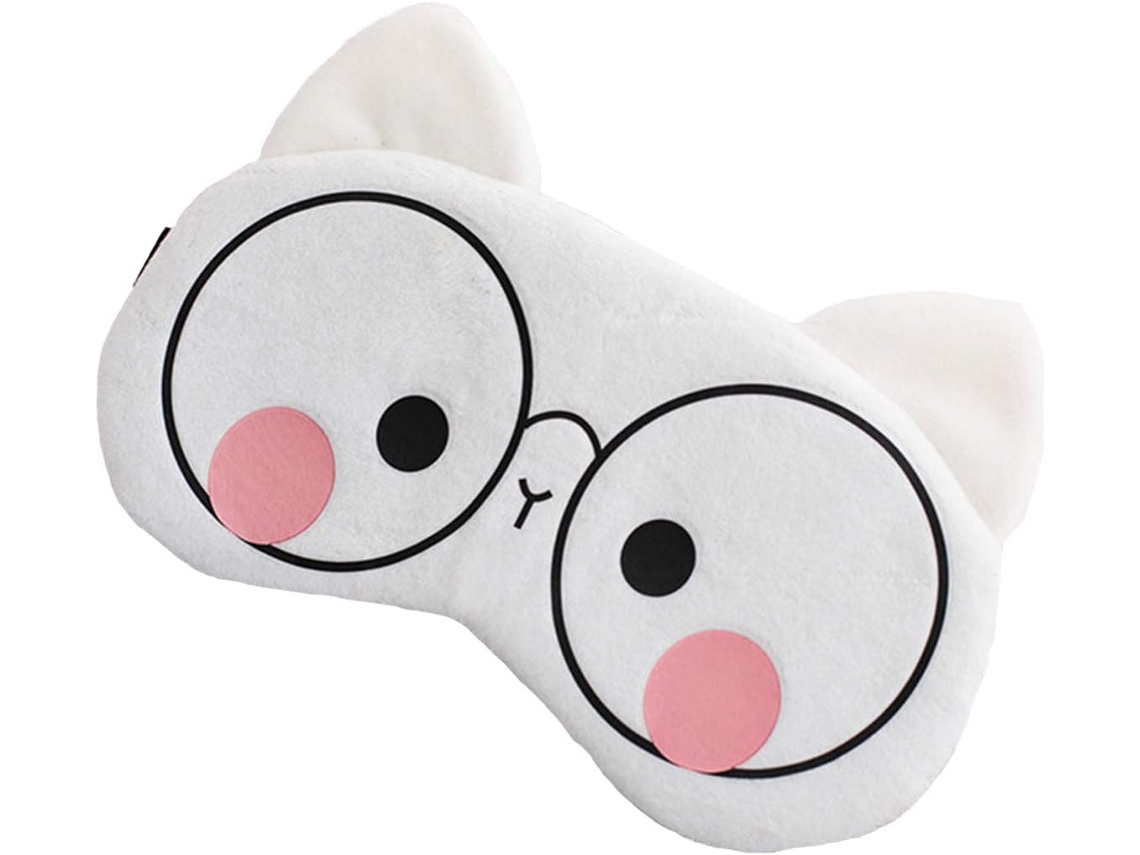 Máscara de Dormir Fofa de Porco Branco de Desenho Animado, Pelúcia Macia e Sedosa Dxghc AQUAFORGE