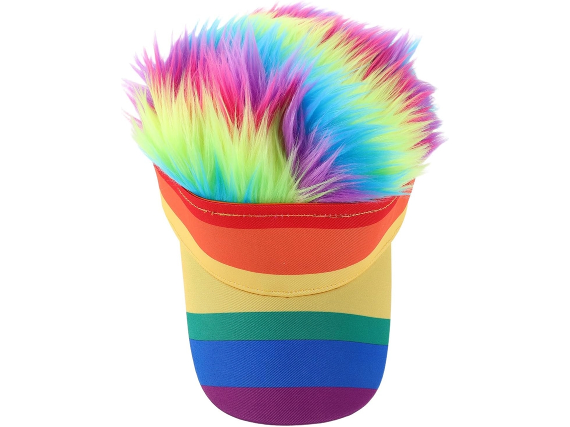 Boné De Beisebol Com Extensão De Cabelo Arco-íris, Tamanho M