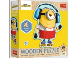 Puzzle 50 Puzzle De Madeira Konturowe Szalony Minionek Trefl 20239 Trefl Puzzle