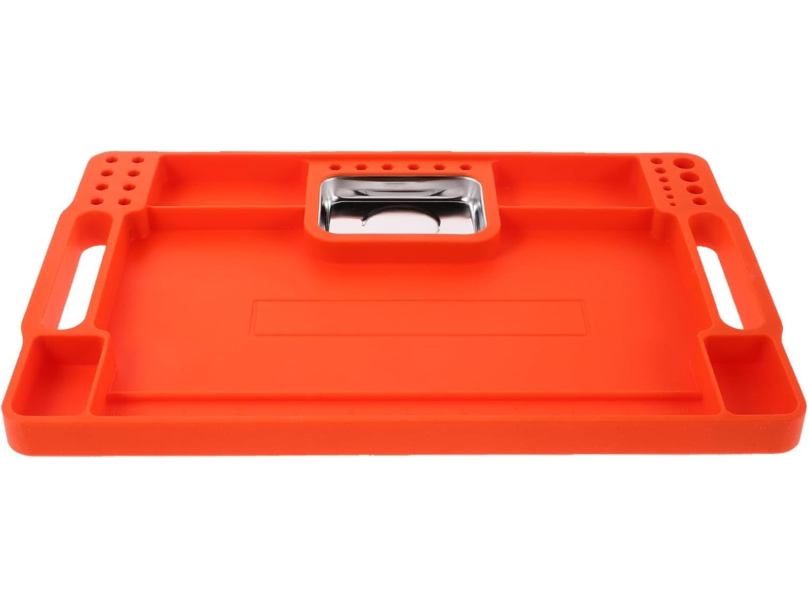 Bandeja de ferramentas de silicone Stobaza com compartimentos, antiderrapante e resistente ao calor