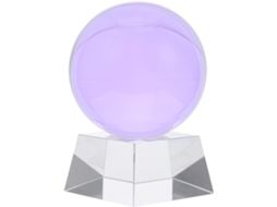 Bola De Cristal Roxa De 8 Cm Com Base Trapezoidal Transparente, Ornamento Decorativo Para Festivais E Artesanato Criativo Gokoco