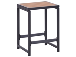 Banco De Bar Para Jardim Beliani Avetrana De Aço Preto 44x40x61