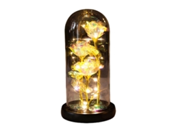 Bela E A Fera Rosa Eterna Flor Galáxia Led Luz Casamento Dia Dos Namorados Aniversário Presentes De Natal Para Mulheres Olysi Shop