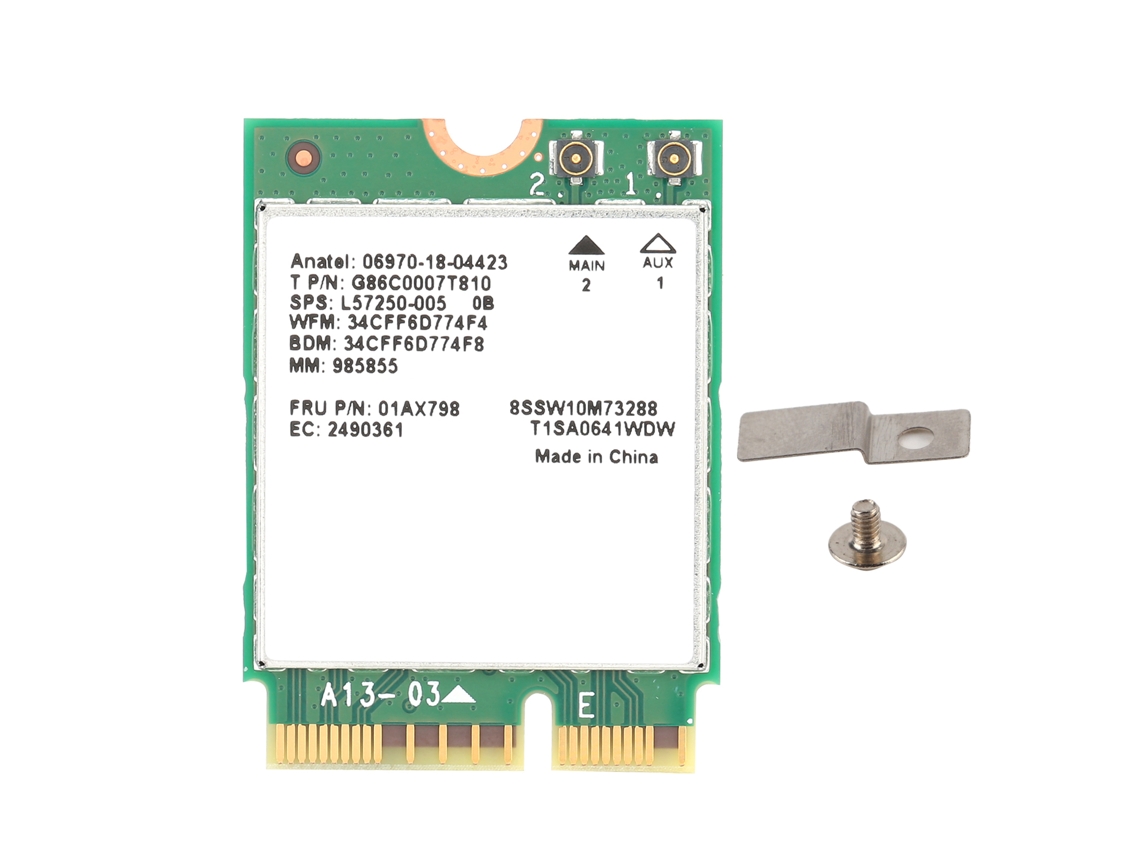 Placa De Rede M2 ​​dual Band Bluetooth 5.0 802.11ac 2.4gbps Wifi Ax201ngw Aquaforge