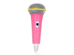 Microfone Fio para Crianças Brinquedo Karaokê Infantil Presente Divertido Rosa