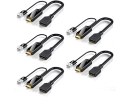 Cabo Conversor 5x Macho para Displayport 4k60hz, Adaptador Compatível com Dp SFUSHOS