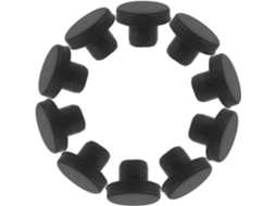 Tampões De Silicone Preto Alta Temperatura Para Furos 7, 5mm, Pacote Com 20 Unidades, Encaixe Seguro E Design Elegante