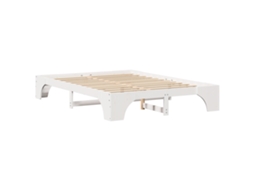 Conjunto 1 Estrutura Da Cama Vidaxl Branco Madeira De Pinho Maciça (160 X 200 Cm)