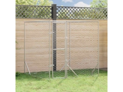 Vidaxl Canil De Exterior 2x2x2 M Aço Galvanizado Prateado