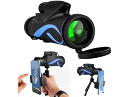 Telescópio Monocular 12x50 Hd Bak4 Prisma Adaptador Smartphone Viagens Caminhadas Vida Selvagem Preto Bestvite